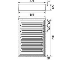 Elektro Plast 9.524 Modulinis skirstomasis skydas 5x24, įleidžiamas, IP54 DARP-120, aliuminio durys, baltas 9.524