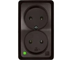 Elektro Plast Nasielsk Elektro-Plast BERG Dvigubas n/t lizdas 2x2P 16A ruda 3744-05