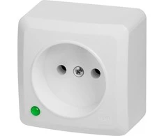 Elektro Plast Nasielsk GNIAZDO 2P N/T IP20 Baltas BERG