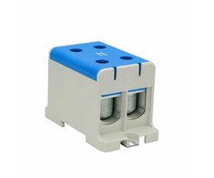 Elektro Plast 48.215 Paskirstymo blokas-šakos 2x1 polių AL/CU 35-150mm2 mėlynas plokščias montavimas ir TH bėgis WLZ35/2x150/n 48.215