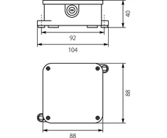 Elektro Plast 61.171 Dėžutė hermetiška tuščia 88x88x40mm IP44 balta VP 064-01 61.171