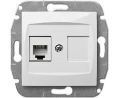 Elektro Plast Nasielsk Elektro-Plast KROVIJA Telefono lizdas vienas RJ11 balta (1750 -10)