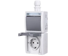 Socket and switch block ELEKTRO-PLAST AQUANT
