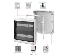 Elektro Plast Nasielsk 1606-01 Hermetiškas modulinis skirstomasis įrenginys 2x18, paviršinis IP65 GALANT PLUS RN 2/36 1606-01