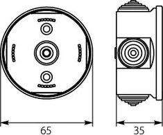 Elektro-Plast Hatchet konteineris tuščias 65 x 35mm IP44 balta PO- 65B (31.4)