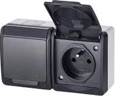 Elektro Plast Nasielsk GN.2X2P+Z N/T IP44 ANTRACITE HERMES