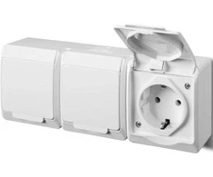 Trivietis kištukinis lizdas ELEKTRO-PLAST HERMES, IP44