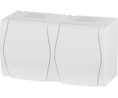 Elektro Plast Nasielsk Elektro-Plast Hermes2 Hermes2 Hermes2 Kištukinis lizdas su 16A IP44 atvartu, pilnas baltos (1022- 00)