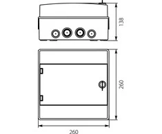 Elektro Plast ROZDZ.N/T RH-8/UV 500 V kintamoji srovė, 1500 V nuolatinė srovė PV