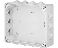 Elektro Plast Nasielsk Elektro-Plast PRAMONINĖ Hermetiška dėžutė n/t 342x282x115mm IP55 su 14 riebokšlių pilka 2723-02