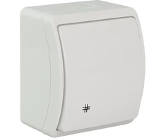 Elektro Plast 61.331 Koala Cross jungtis įjungimas/išjungimas IP44 baltas VW 154-01 61.331