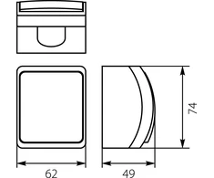 Elektro-Plast Koala sąsaja universali / laiptai IP44 pilki / grafikas VW 157-08 (61.365)
