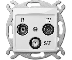 Elektro Plast Nasielsk 1761-10 CARLA Lizdas antenowe R-TV-SAT 10dB balta 1761-10