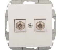 Elektro Plast Nasielsk 1487-10 Sentia Lizdas 2xTV typ F-F 1487-10