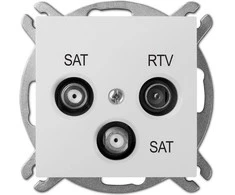 Elektro Plast Nasielsk 1460-10 Sentia Lizdas antena RD/TV/SAT/SAT terminalas balta 1460-10