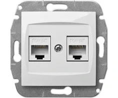 Elektro Plast Nasielsk Elektro-Plast Carla kompiuterio lizdas 2xRJ45 katė 5E balta (1749 -10)
