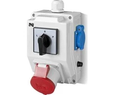 Elektro-Plast Maitinimo rinkinys RS-Z kumštelio jungiklis L-0-P 3P+N+Z 16A, 2x2P+Z 230V pilka 6273-20