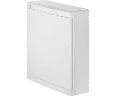 Elektro Plast Nasielsk 2425-00 Elegantiškas modulinis skirstomasis skydas 2x12 paviršiuje montuojamas IP40 N+PE baltos durys 2425-00