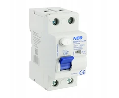 Elektro Plast NEO 25A 30mA 2 polių diferencialinis automatinis jungiklis, AC tipo RCD/25A/2P