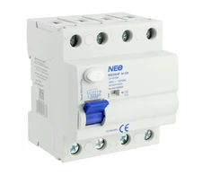 Elektro Plast NEO 25A 30mA 4 polių diferencialinis automatinis jungiklis, AC tipo RCD/25A/4P