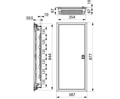 Elektro Plast RPDM 5X14 RESORT.P/T DOOR METL N+PE (70)
