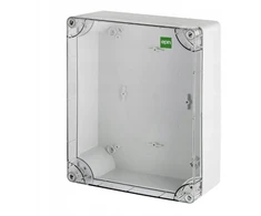 Elektro-Plast pramoninė hermetiška dėžutė 313x253x115mm IP65 pilka, skaidrus dangtelis 2723-01