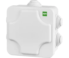 Elektro Plast Nasielsk 2700-02 INDUSTRIAL Hermetiška dėžutė n/t 102x102x47 su 7 riebokšliais IP55 rutulys su padidintu atsparumu UV 2700-02