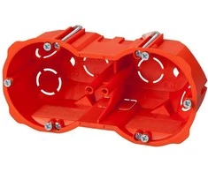 Elektro Plast Nasielsk 0286-00 Dėžutė su antgaliais 2x60mm su raudono varžtais PK-2x60 0286-00