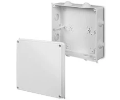ATSIŠAKOJIMO DĖŽUTĖ SU RIEBOKŠLIAIS LUX-196X196/EPN IP55 Elektro-Plast