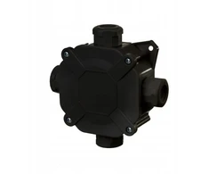 Elektro Plast Nasielsk 0298-09 Hermetiška virštinkinė dėžutė, 75X75X33, su įdėklu 5x4/IP67/PG16, juoda, 0298-09