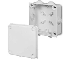 Elektro Plast Nasielsk 0233-02 Hermetiška dėžutė be išvado PK-4 135x135x65mm su gnybtu 5x16mm2 IP55 balta 0233-02