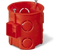 Elektro Plast Nasielsk 0285-01 Įleidžiamoji dėžutė 60 mm gili su varžtais, plytų raudonumo PK-60 PRO 0285-01 /60 vnt./