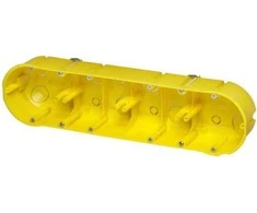 Elektro Plast Nasielsk Elektro-Plast 60mm geltona flush- baseino dėžutė su PP -4x60 varžtais (0235- 0N)
