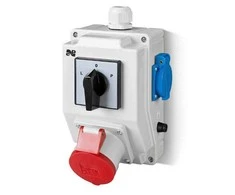 Elektro-Plast Montavimo rinkinys su lizdu 16A 5P + 2x2P + Z RS-Z 0-1 raudona (6277-00)