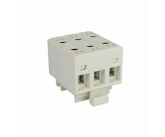 Elektro Plast 48.317 3 polių paskirstymo blokas AL/CU 3x16mm2 pilkas plokščias montavimas ir TH bėgis WLZ35/3x16/s 48.317