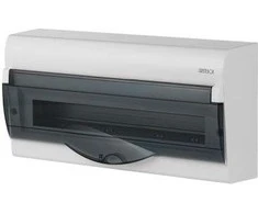 Elektro Plast Nasielsk 2355-01 Modulinis skirstomasis skydas 1x20+2 paviršinis Žalias BOX RN 1/20+2 skaidrios dūmų durys N+PE IP40 2355-01