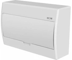 Elektro Plast Nasielsk 2402-00 Modulinis skirstomasis skydas Elegantiškas 1x8 paviršinis IP40 N+PE baltos durys 2402-00