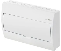 Elektro Plast Nasielsk 2423-00 Elegantiškas modulinis skirstomasis skydas 1x12 paviršinis IP40 N+PE baltos durys 2423-00