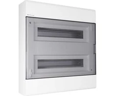 Elektro Plast 1.88 Paviršinis modulinis skirstomasis įrenginys 2x18 IP40 SRn-36/2 (N+PE) IK07 skaidrios durys 1.88