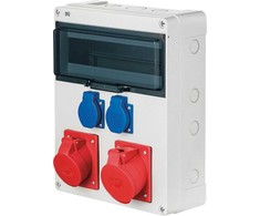 Elektro Plast Nasielsk 6210-00 RS-12 statybos skirstomieji įrenginiai 12 mod. 2x2P+Z, 16A/5P, 32A/5P, IP44 be apsaugos 6210-00