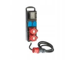 Elektro-Plast Pramoninis skirstytuvas RS-P gumuotas 2x2P+Į, 2x32A 5P, su OnPd laidu ir 32A 5P kištuku su RCD apsauga 7012-10