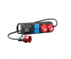 Elektro-Plast Pramoninis skirstytuvas RS-P gumuotas 2x2P+Į, 2x32A 5P, su OnPd laidu ir 32A 5P kištuku su RCD apsauga 7012-10