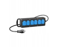 Elektro-Plast RS-P maitinimo prailgintuvas gumuotas 6x2P+Z su laidu ir kištuku 16A 7000-10
