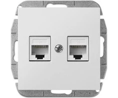 Elektro Plast Nasielsk Elektro-Plast SentiA Dvivietis kompiuterio lizdas RJ45 kat.5E balta (1449 -10)