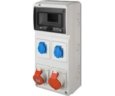 Elektro Plast Nasielsk 6243-00 Statybinė skirstomoji įranga RS-8 8-mod. 2x2P+Z, 16A/5P, 32A/5P, IP44 be apsaugos 6243-00