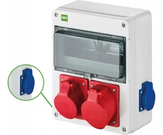 Elektro Plast Nasielsk Elektro-Plast Statybiniai skirstomieji įrenginiai RS 2x2P+Z 3P+N+Z 16A 3P+N+Z 32A 6228-00
