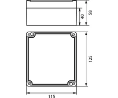 Elektro-Plast STRONG Hermetikos dėžutė n / t 125x115x58mm IP67 PHP -59 pilka (62.59)