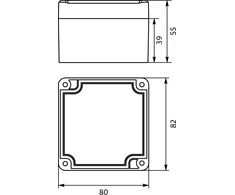 Elektro-Plast STRONG Hermetikos dėžutė n / t 82x80x55mm IP67 PHP -111 pilka (62.111)