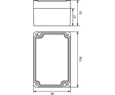 Elektro-Plast STRONG Hermetikos dėžutė n / t 118x78x55mm IP67 PHP -57 pilka (62.57)