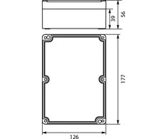 Elektro-Plast STRONG Hermetikos dėžutė n / t 177x126x56mm IP67 PHP -74 pilka (62.74)